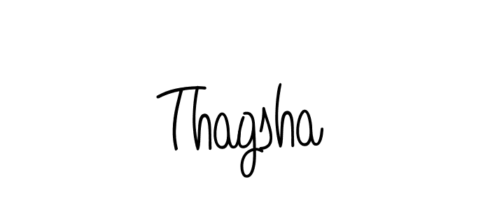 Create a beautiful signature design for name Thagsha. With this signature (Angelique-Rose-font-FFP) fonts, you can make a handwritten signature for free. Thagsha signature style 5 images and pictures png