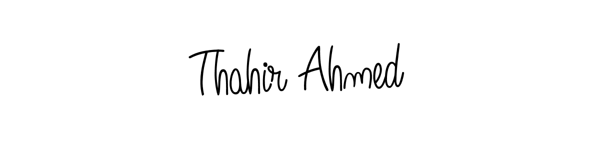 This is the best signature style for the Thahir Ahmed name. Also you like these signature font (Angelique-Rose-font-FFP). Mix name signature. Thahir Ahmed signature style 5 images and pictures png