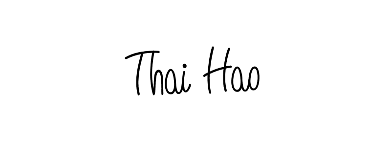 Make a beautiful signature design for name Thai Hao. With this signature (Angelique-Rose-font-FFP) style, you can create a handwritten signature for free. Thai Hao signature style 5 images and pictures png