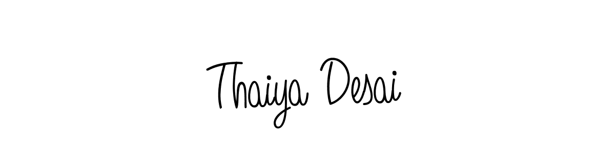 Also we have Thaiya Desai name is the best signature style. Create professional handwritten signature collection using Angelique-Rose-font-FFP autograph style. Thaiya Desai signature style 5 images and pictures png