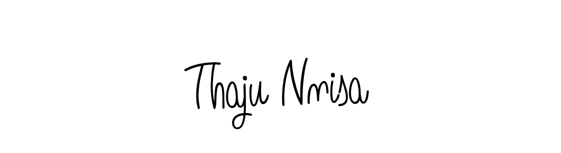 if you are searching for the best signature style for your name Thaju Nnisa. so please give up your signature search. here we have designed multiple signature styles  using Angelique-Rose-font-FFP. Thaju Nnisa signature style 5 images and pictures png