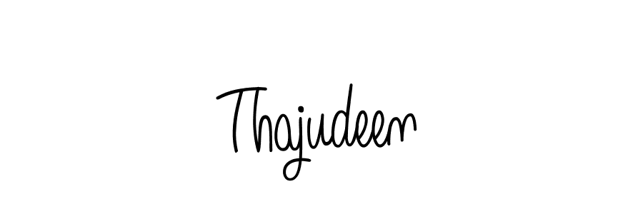 Design your own signature with our free online signature maker. With this signature software, you can create a handwritten (Angelique-Rose-font-FFP) signature for name Thajudeen. Thajudeen signature style 5 images and pictures png