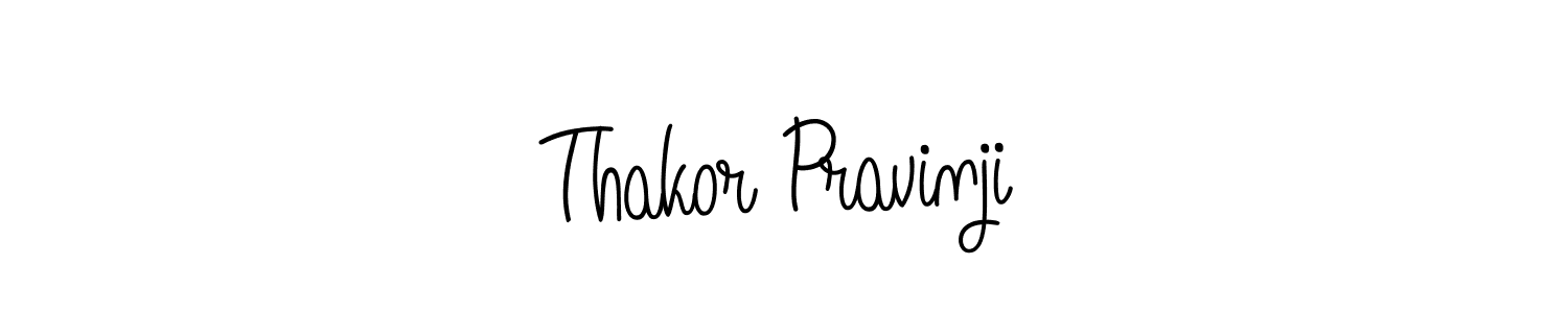 Design your own signature with our free online signature maker. With this signature software, you can create a handwritten (Angelique-Rose-font-FFP) signature for name Thakor Pravinji. Thakor Pravinji signature style 5 images and pictures png