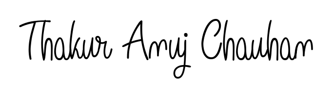 Also we have Thakur Anuj Chauhan name is the best signature style. Create professional handwritten signature collection using Angelique-Rose-font-FFP autograph style. Thakur Anuj Chauhan signature style 5 images and pictures png