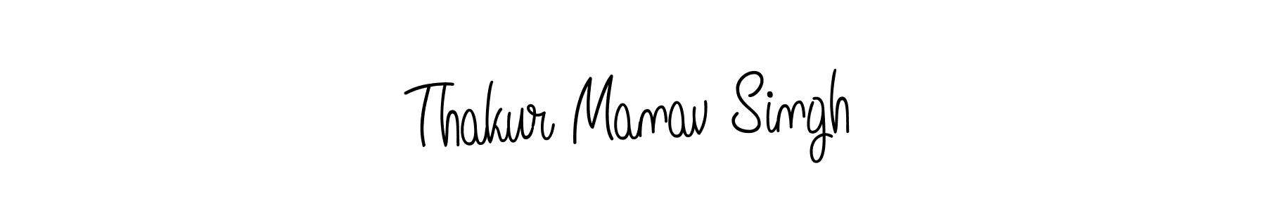 The best way (Angelique-Rose-font-FFP) to make a short signature is to pick only two or three words in your name. The name Thakur Manav Singh include a total of six letters. For converting this name. Thakur Manav Singh signature style 5 images and pictures png