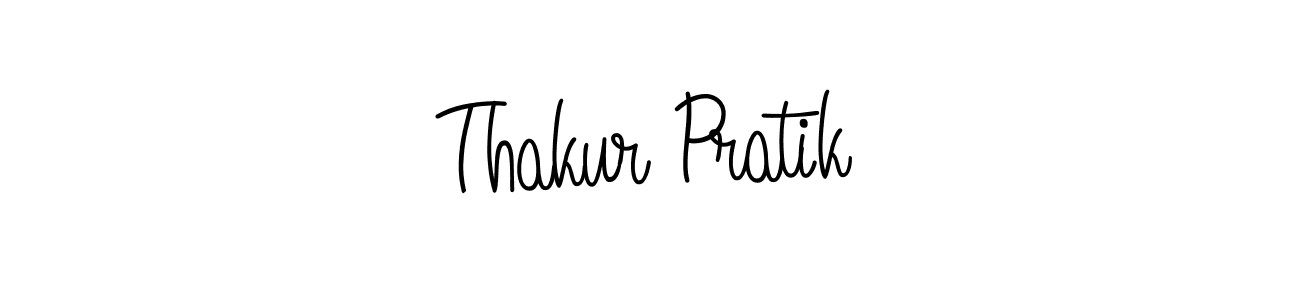 The best way (Angelique-Rose-font-FFP) to make a short signature is to pick only two or three words in your name. The name Thakur Pratik include a total of six letters. For converting this name. Thakur Pratik signature style 5 images and pictures png