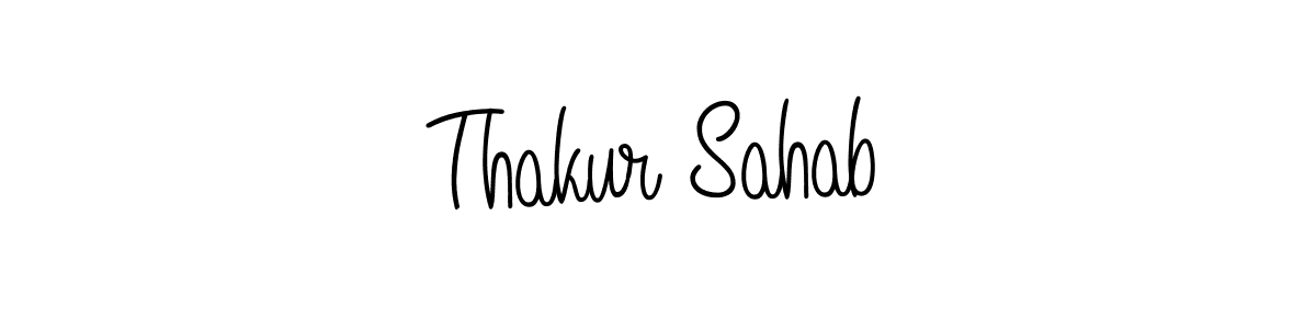 Use a signature maker to create a handwritten signature online. With this signature software, you can design (Angelique-Rose-font-FFP) your own signature for name Thakur Sahab. Thakur Sahab signature style 5 images and pictures png