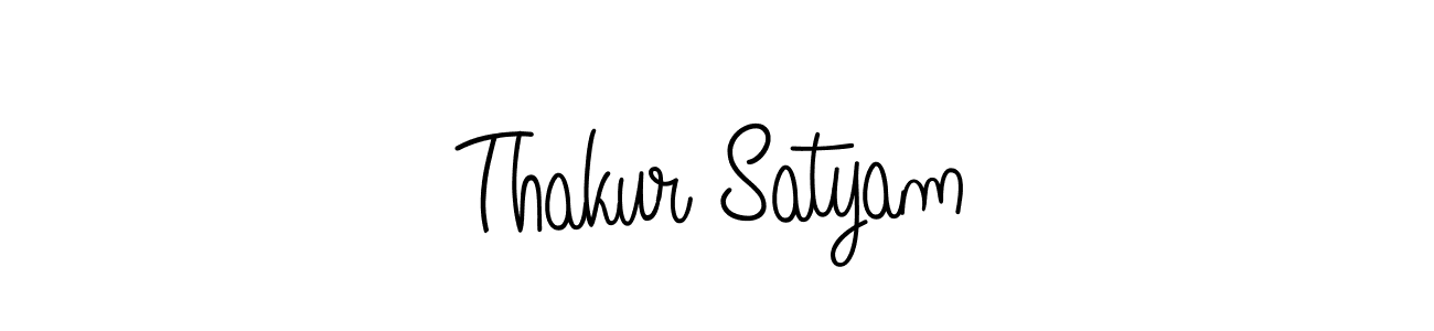 You should practise on your own different ways (Angelique-Rose-font-FFP) to write your name (Thakur Satyam) in signature. don't let someone else do it for you. Thakur Satyam signature style 5 images and pictures png