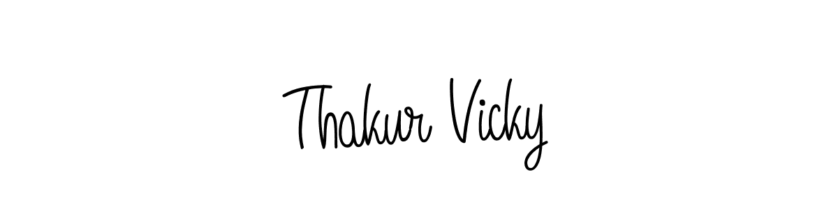 How to make Thakur Vicky signature? Angelique-Rose-font-FFP is a professional autograph style. Create handwritten signature for Thakur Vicky name. Thakur Vicky signature style 5 images and pictures png