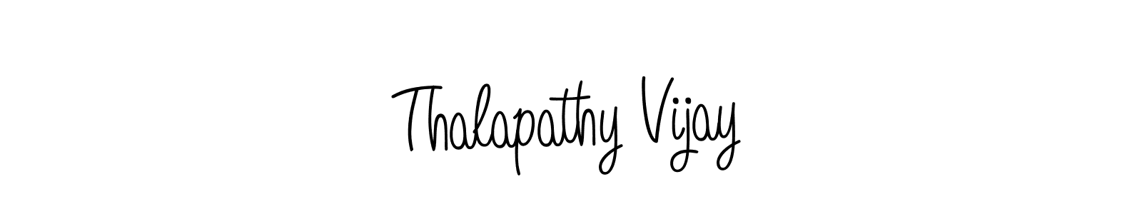 Make a beautiful signature design for name Thalapathy Vijay. With this signature (Angelique-Rose-font-FFP) style, you can create a handwritten signature for free. Thalapathy Vijay signature style 5 images and pictures png