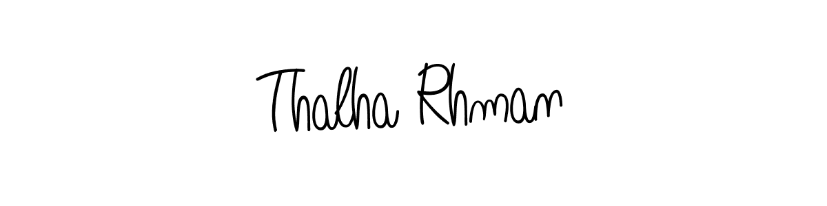 Thalha Rhman stylish signature style. Best Handwritten Sign (Angelique-Rose-font-FFP) for my name. Handwritten Signature Collection Ideas for my name Thalha Rhman. Thalha Rhman signature style 5 images and pictures png