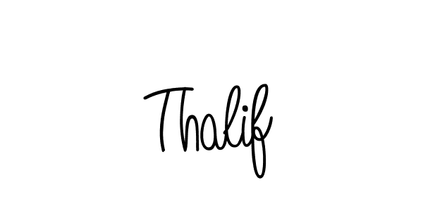 You should practise on your own different ways (Angelique-Rose-font-FFP) to write your name (Thalif) in signature. don't let someone else do it for you. Thalif signature style 5 images and pictures png