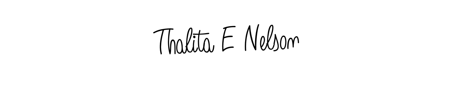 This is the best signature style for the Thalita E Nelson name. Also you like these signature font (Angelique-Rose-font-FFP). Mix name signature. Thalita E Nelson signature style 5 images and pictures png