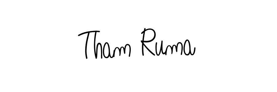 Use a signature maker to create a handwritten signature online. With this signature software, you can design (Angelique-Rose-font-FFP) your own signature for name Tham Ruma. Tham Ruma signature style 5 images and pictures png