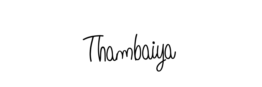 How to make Thambaiya signature? Angelique-Rose-font-FFP is a professional autograph style. Create handwritten signature for Thambaiya name. Thambaiya signature style 5 images and pictures png
