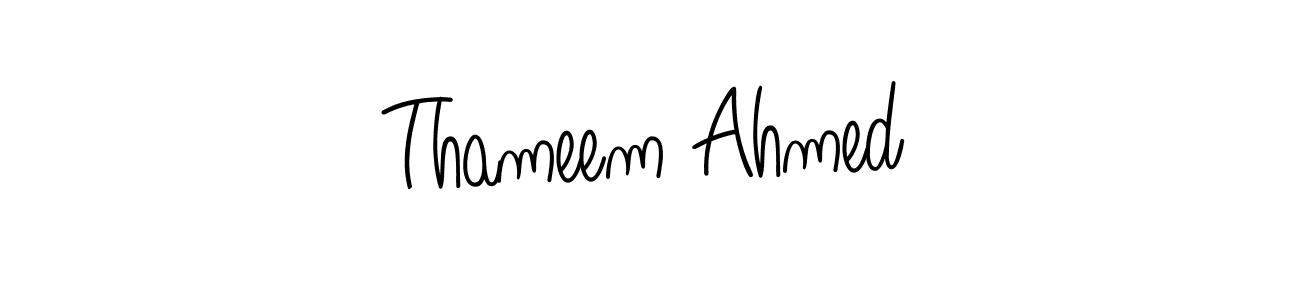 Also we have Thameem Ahmed name is the best signature style. Create professional handwritten signature collection using Angelique-Rose-font-FFP autograph style. Thameem Ahmed signature style 5 images and pictures png