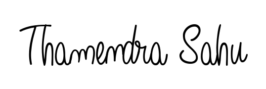 The Angelique-Rose-font-FFP font transforms the name Thamendra Sahu into an executive sign with sharp precision and distinguished character. Thamendra Sahu signature style 5 images and pictures png