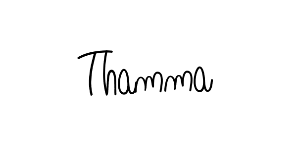 Make a beautiful signature design for name Thamma. With this signature (Angelique-Rose-font-FFP) style, you can create a handwritten signature for free. Thamma signature style 5 images and pictures png