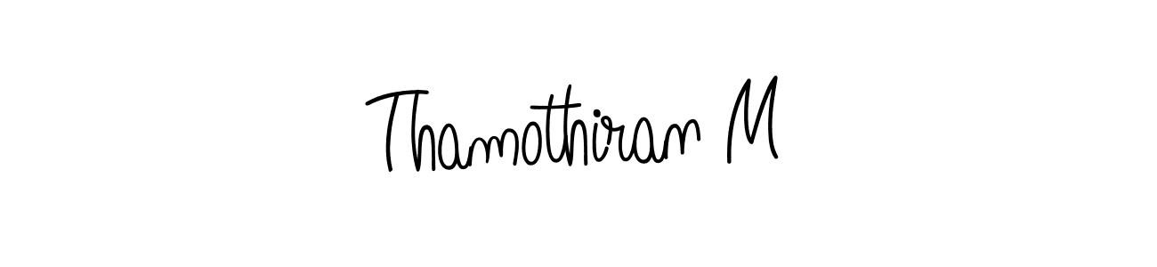 How to Draw Thamothiran M signature style? Angelique-Rose-font-FFP is a latest design signature styles for name Thamothiran M. Thamothiran M signature style 5 images and pictures png
