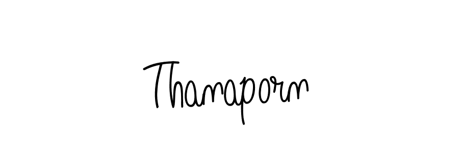 How to make Thanaporn name signature. Use Angelique-Rose-font-FFP style for creating short signs online. This is the latest handwritten sign. Thanaporn signature style 5 images and pictures png