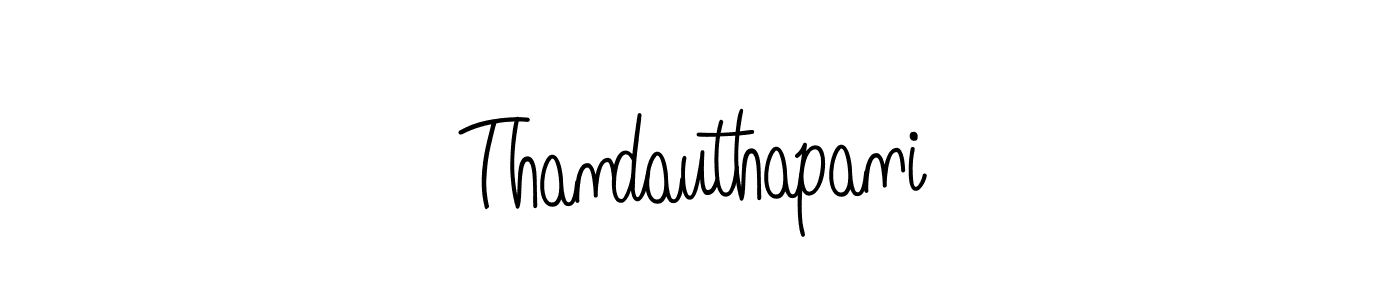 How to make Thandauthapani name signature. Use Angelique-Rose-font-FFP style for creating short signs online. This is the latest handwritten sign. Thandauthapani signature style 5 images and pictures png