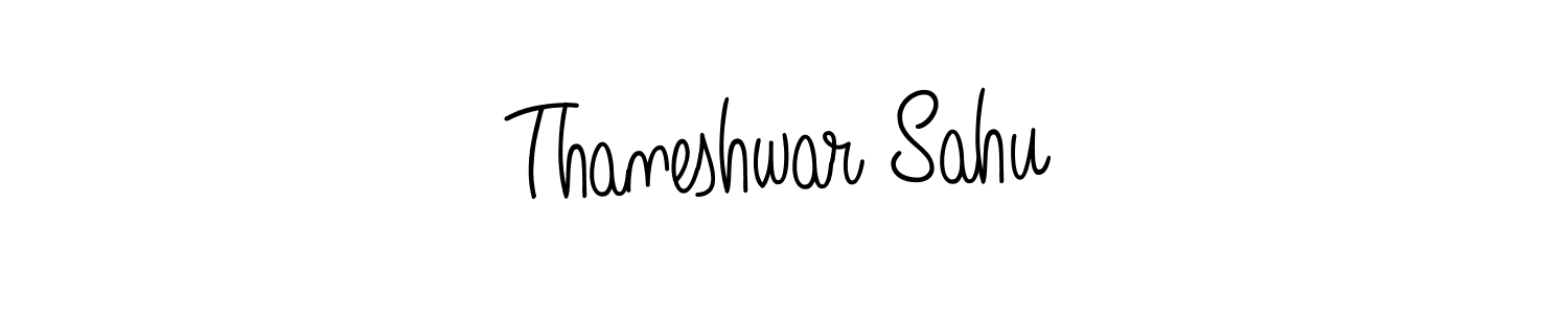 Design your own signature with our free online signature maker. With this signature software, you can create a handwritten (Angelique-Rose-font-FFP) signature for name Thaneshwar Sahu. Thaneshwar Sahu signature style 5 images and pictures png