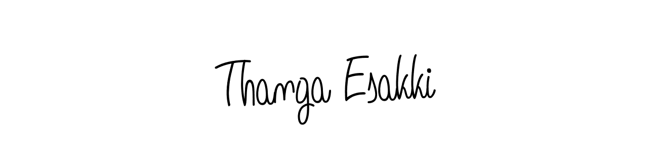 Thanga Esakki stylish signature style. Best Handwritten Sign (Angelique-Rose-font-FFP) for my name. Handwritten Signature Collection Ideas for my name Thanga Esakki. Thanga Esakki signature style 5 images and pictures png