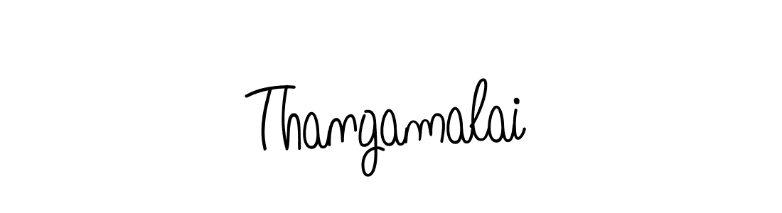 You should practise on your own different ways (Angelique-Rose-font-FFP) to write your name (Thangamalai) in signature. don't let someone else do it for you. Thangamalai signature style 5 images and pictures png