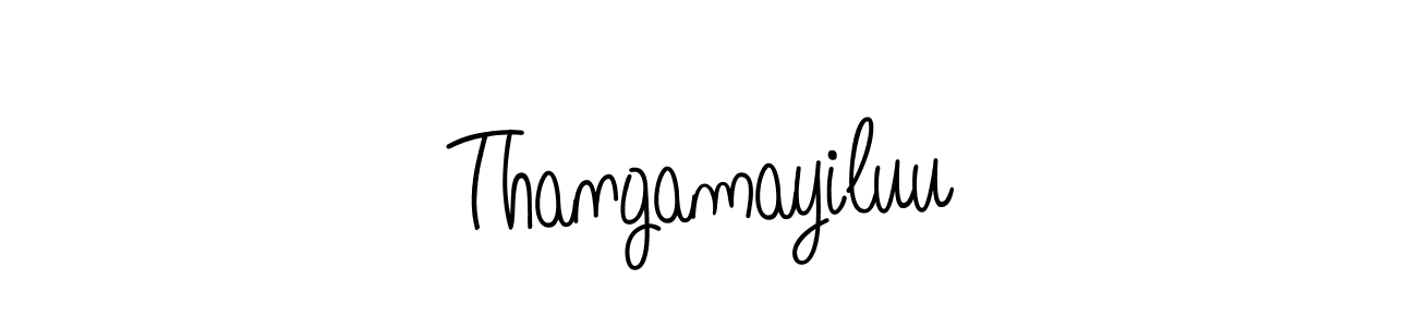 Design your own signature with our free online signature maker. With this signature software, you can create a handwritten (Angelique-Rose-font-FFP) signature for name Thangamayiluu. Thangamayiluu signature style 5 images and pictures png