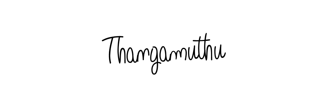 The best way (Angelique-Rose-font-FFP) to make a short signature is to pick only two or three words in your name. The name Thangamuthu include a total of six letters. For converting this name. Thangamuthu signature style 5 images and pictures png