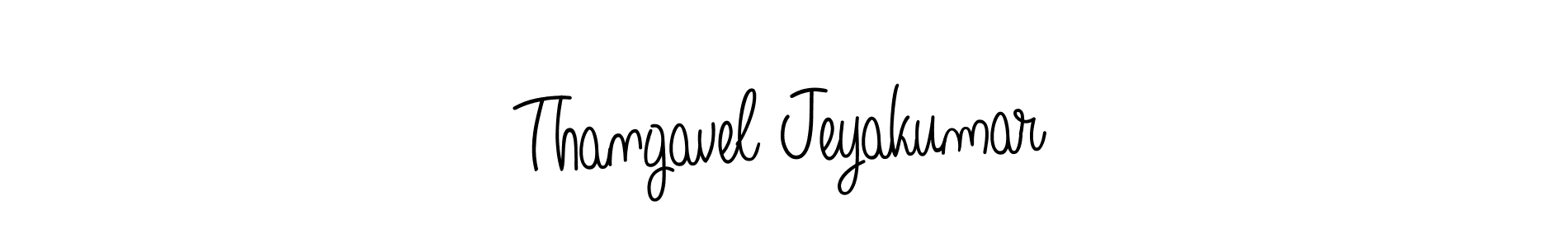 Use a signature maker to create a handwritten signature online. With this signature software, you can design (Angelique-Rose-font-FFP) your own signature for name Thangavel Jeyakumar. Thangavel Jeyakumar signature style 5 images and pictures png