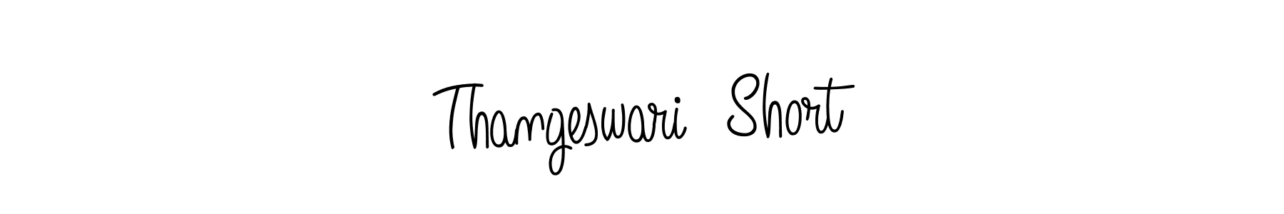 You should practise on your own different ways (Angelique-Rose-font-FFP) to write your name (Thangeswari  Short) in signature. don't let someone else do it for you. Thangeswari  Short signature style 5 images and pictures png