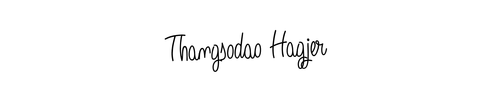 Design your own signature with our free online signature maker. With this signature software, you can create a handwritten (Angelique-Rose-font-FFP) signature for name Thangsodao Hagjer. Thangsodao Hagjer signature style 5 images and pictures png