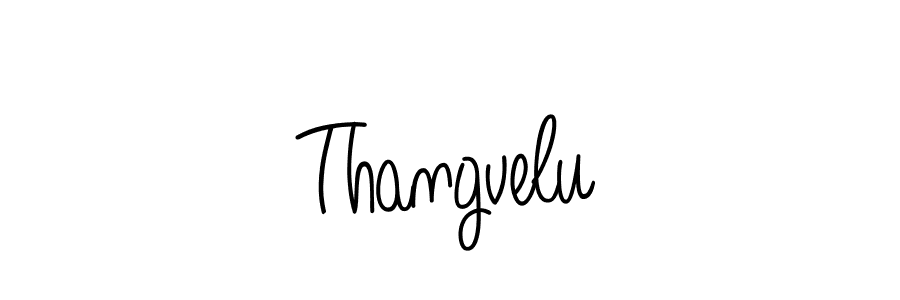 How to make Thangvelu name signature. Use Angelique-Rose-font-FFP style for creating short signs online. This is the latest handwritten sign. Thangvelu signature style 5 images and pictures png