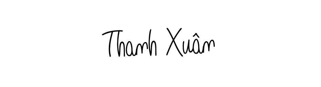 Design your own signature with our free online signature maker. With this signature software, you can create a handwritten (Angelique-Rose-font-FFP) signature for name Thanh Xuân. Thanh Xuân signature style 5 images and pictures png