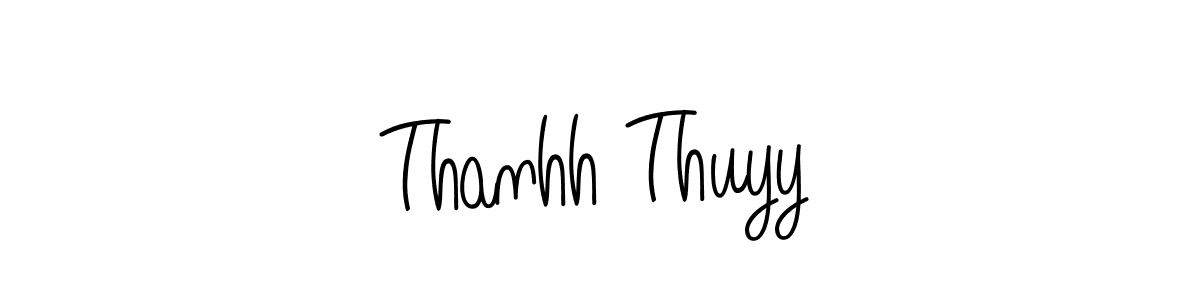Use a signature maker to create a handwritten signature online. With this signature software, you can design (Angelique-Rose-font-FFP) your own signature for name Thanhh Thuyy. Thanhh Thuyy signature style 5 images and pictures png
