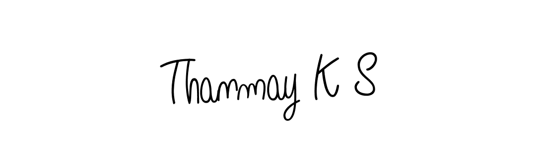 You should practise on your own different ways (Angelique-Rose-font-FFP) to write your name (Thanmay K S) in signature. don't let someone else do it for you. Thanmay K S signature style 5 images and pictures png