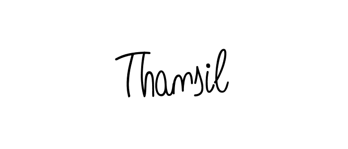 How to Draw Thansil signature style? Angelique-Rose-font-FFP is a latest design signature styles for name Thansil. Thansil signature style 5 images and pictures png
