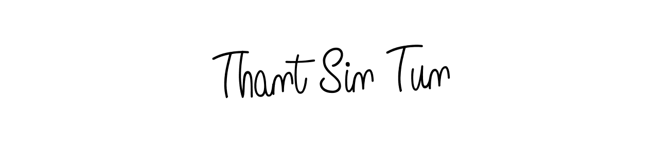 Make a beautiful signature design for name Thant Sin Tun. With this signature (Angelique-Rose-font-FFP) style, you can create a handwritten signature for free. Thant Sin Tun signature style 5 images and pictures png