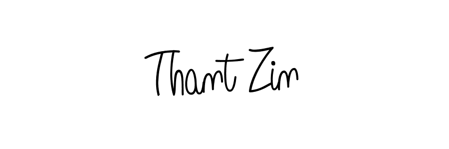Design your own signature with our free online signature maker. With this signature software, you can create a handwritten (Angelique-Rose-font-FFP) signature for name Thant Zin. Thant Zin signature style 5 images and pictures png