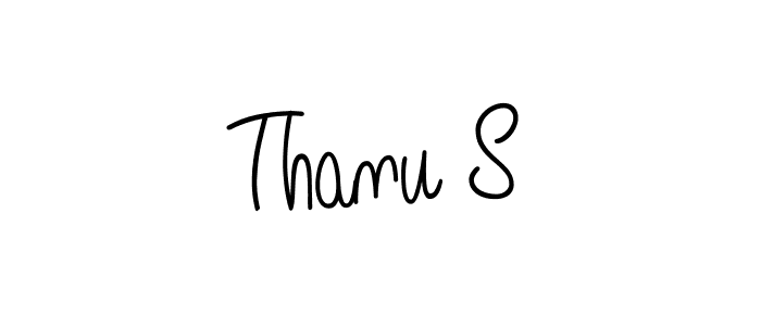 Design your own signature with our free online signature maker. With this signature software, you can create a handwritten (Angelique-Rose-font-FFP) signature for name Thanu S. Thanu S signature style 5 images and pictures png