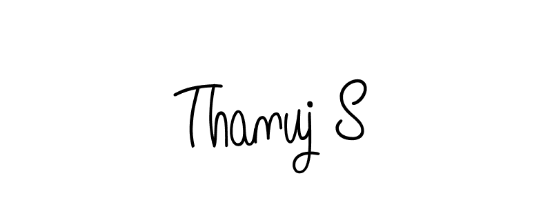Create a beautiful signature design for name Thanuj S. With this signature (Angelique-Rose-font-FFP) fonts, you can make a handwritten signature for free. Thanuj S signature style 5 images and pictures png