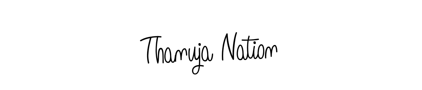 Once you've used our free online signature maker to create your best signature Angelique-Rose-font-FFP style, it's time to enjoy all of the benefits that Thanuja Nation name signing documents. Thanuja Nation signature style 5 images and pictures png