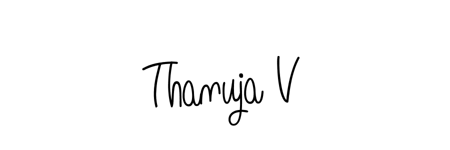 You can use this online signature creator to create a handwritten signature for the name Thanuja V. This is the best online autograph maker. Thanuja V signature style 5 images and pictures png