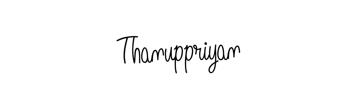 Make a beautiful signature design for name Thanuppriyan. With this signature (Angelique-Rose-font-FFP) style, you can create a handwritten signature for free. Thanuppriyan signature style 5 images and pictures png