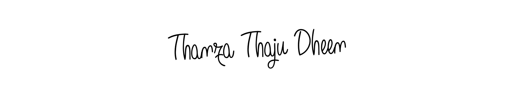 Design your own signature with our free online signature maker. With this signature software, you can create a handwritten (Angelique-Rose-font-FFP) signature for name Thanza Thaju Dheen. Thanza Thaju Dheen signature style 5 images and pictures png