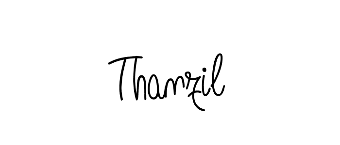 How to make Thanzil name signature. Use Angelique-Rose-font-FFP style for creating short signs online. This is the latest handwritten sign. Thanzil signature style 5 images and pictures png