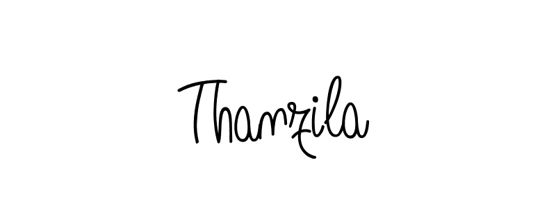Use a signature maker to create a handwritten signature online. With this signature software, you can design (Angelique-Rose-font-FFP) your own signature for name Thanzila. Thanzila signature style 5 images and pictures png