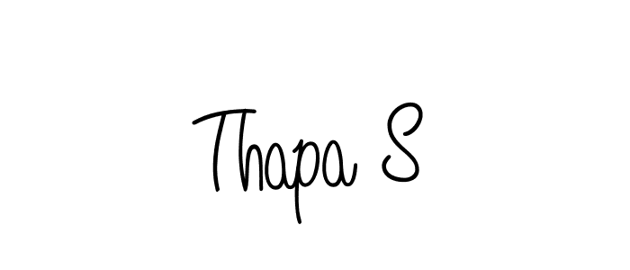 Design your own signature with our free online signature maker. With this signature software, you can create a handwritten (Angelique-Rose-font-FFP) signature for name Thapa S. Thapa S signature style 5 images and pictures png