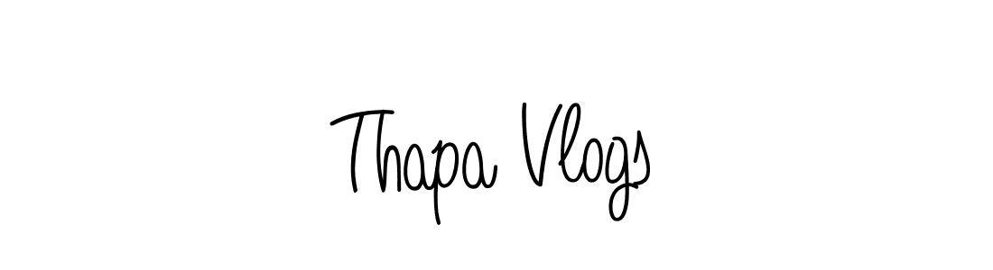 How to make Thapa Vlogs signature? Angelique-Rose-font-FFP is a professional autograph style. Create handwritten signature for Thapa Vlogs name. Thapa Vlogs signature style 5 images and pictures png